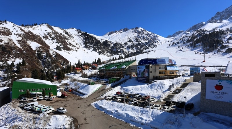 Shymbulak ski resort in the mountains Almaty.